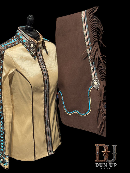 All day shirt by Dun up Designs/ Hobby Horse Chaps customized
