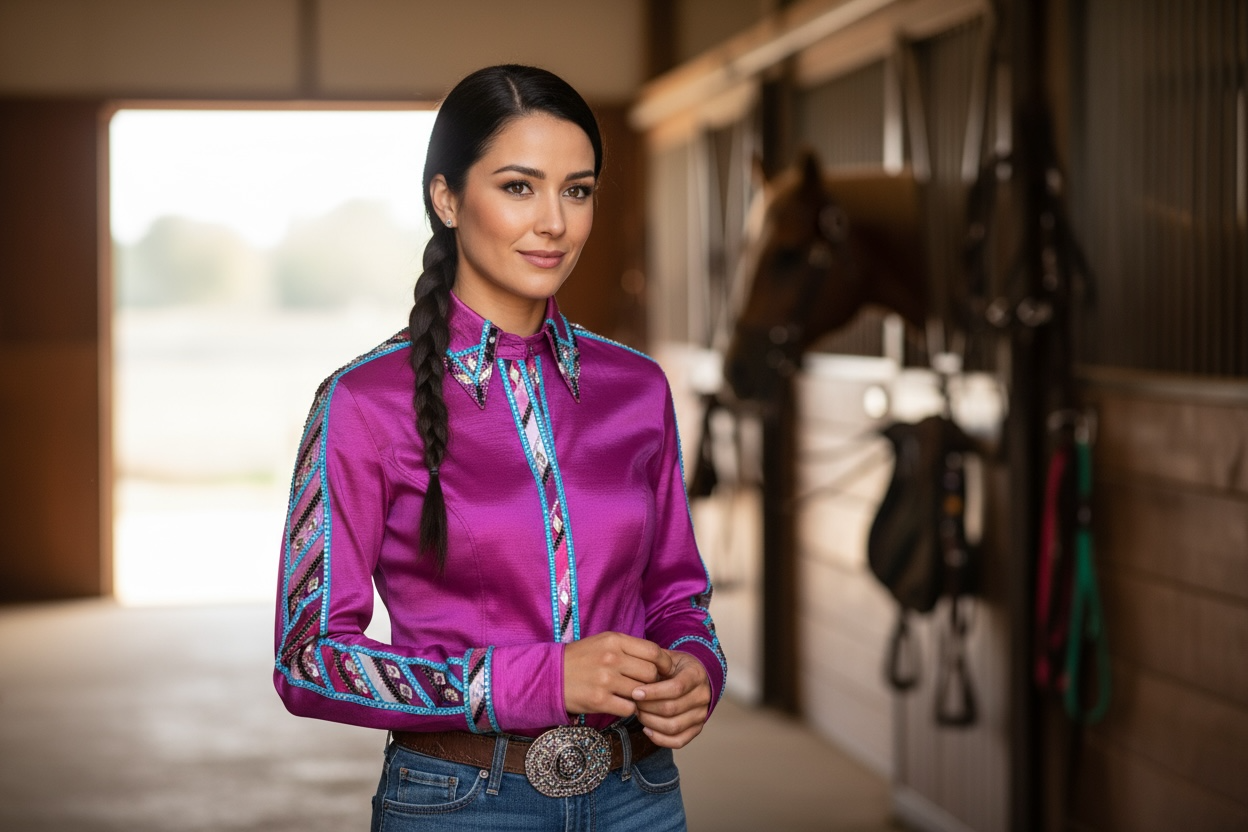 Stretch Taffetta All Day Western show shirt
