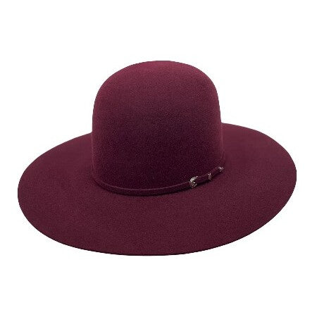 Private Label | Open Crown | 4 1/4" Brim | Merlot